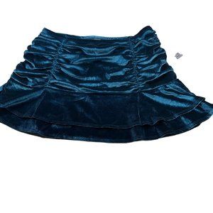Wild Fable Women's Size Large Skirt Mini Ruched Dark Teal New With Tags